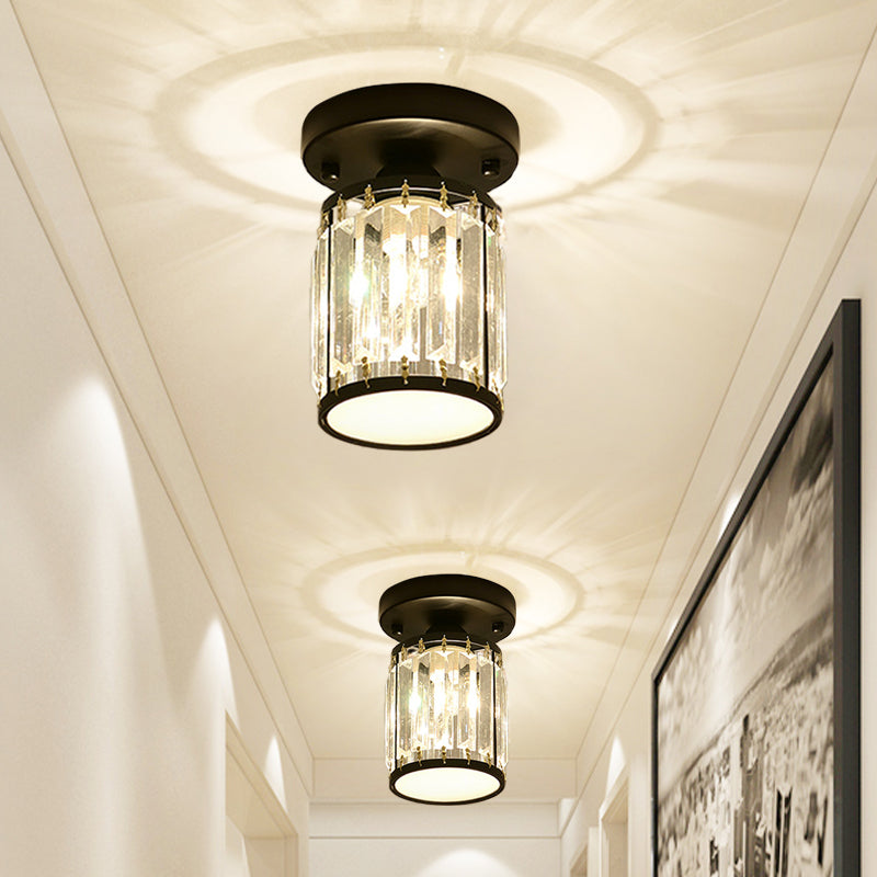 Plafonnier en cristal | Semi-encastré moderne pour entrée