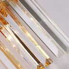Applique murale en cristal | Acier inoxydable, 2 tailles