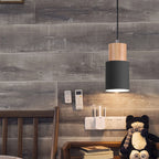 Suspension Macaron nordique | Bois et aluminium, 5 coloris