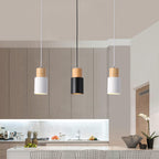 Suspension Macaron nordique | Bois et aluminium, 5 coloris