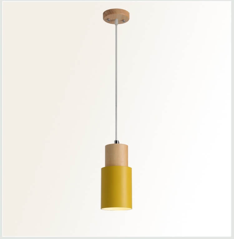 Suspension Macaron nordique | Bois et aluminium, 5 coloris