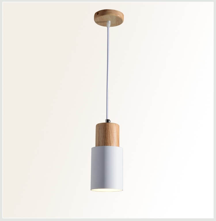 Suspension Macaron nordique | Bois et aluminium, 5 coloris