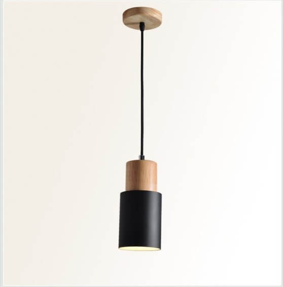 Suspension Macaron nordique | Bois et aluminium, 5 coloris