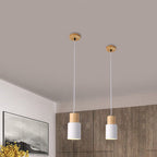 Suspension Macaron nordique | Bois et aluminium, 5 coloris