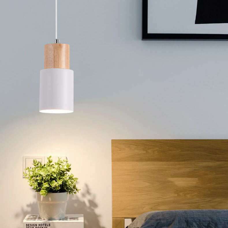 Suspension Macaron nordique | Bois et aluminium, 5 coloris