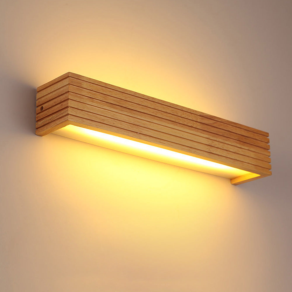 Applique murale LED en bois | Minimaliste, 35 ou 45 cm