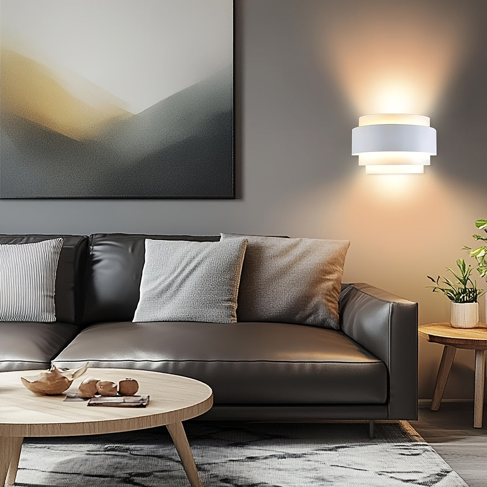 Applique murale moderne | Éclairage haut et bas, 2 coloris