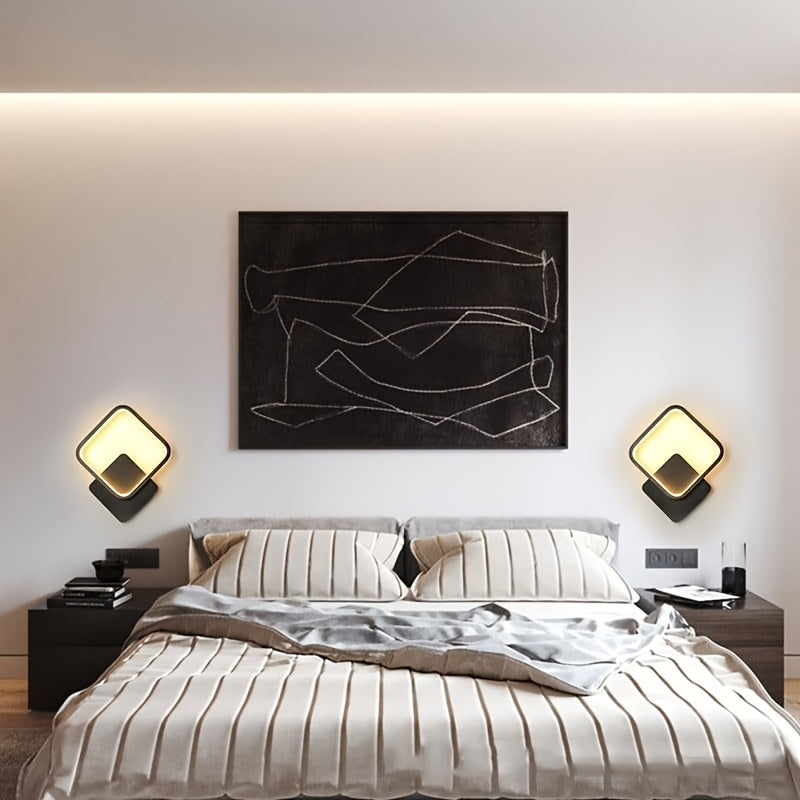 Applique murale LED carrée 25 × 29 cm | 14 W, 3 teintes
