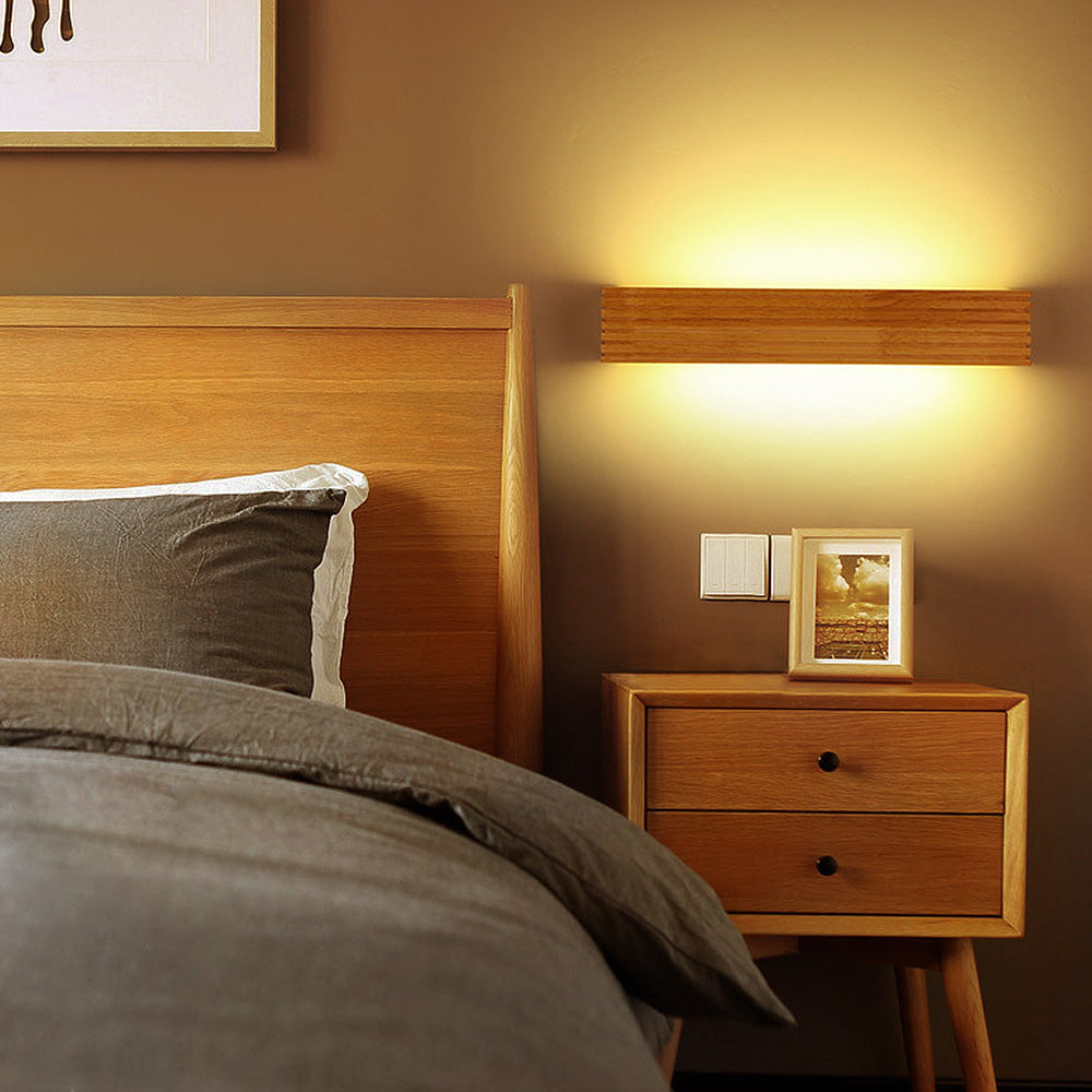 Applique murale LED en bois | Minimaliste, 35 ou 45 cm