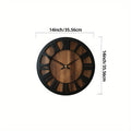 Horloge murale en bois vintage | Chiffres romains, 3 tailles