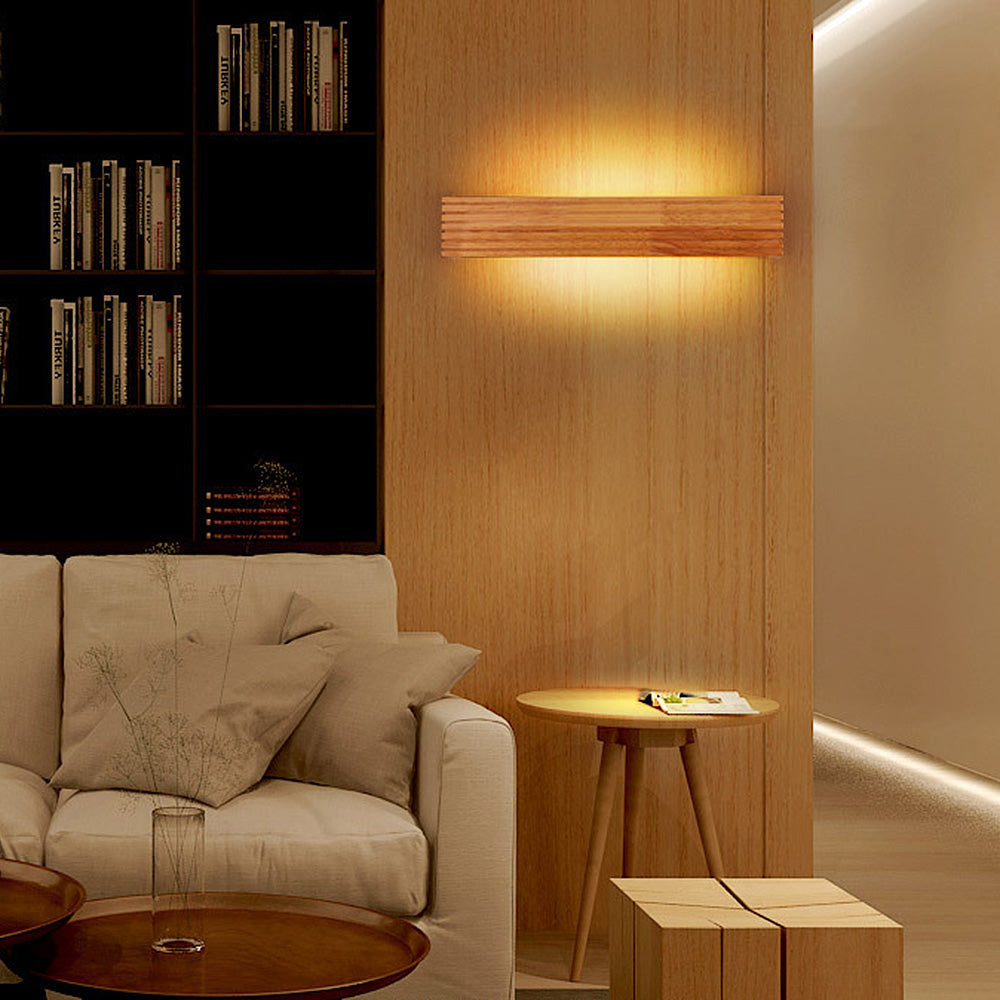 Applique murale LED en bois | Minimaliste, 35 ou 45 cm