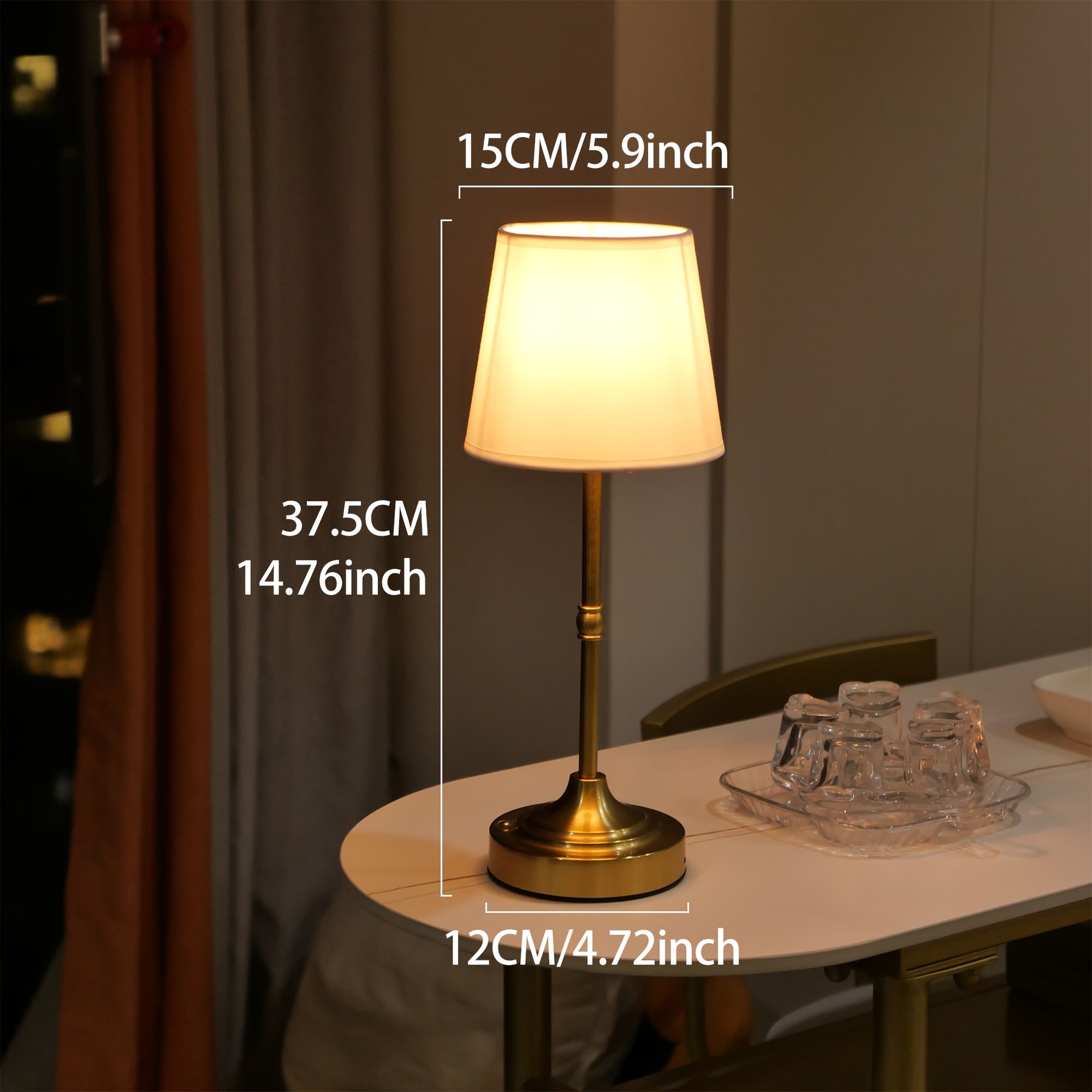 Lampe à poser sans fil à variateur | Rechargeable en USB