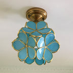Plafonnier fleur rétro | PVC coloré vintage, 21 cm