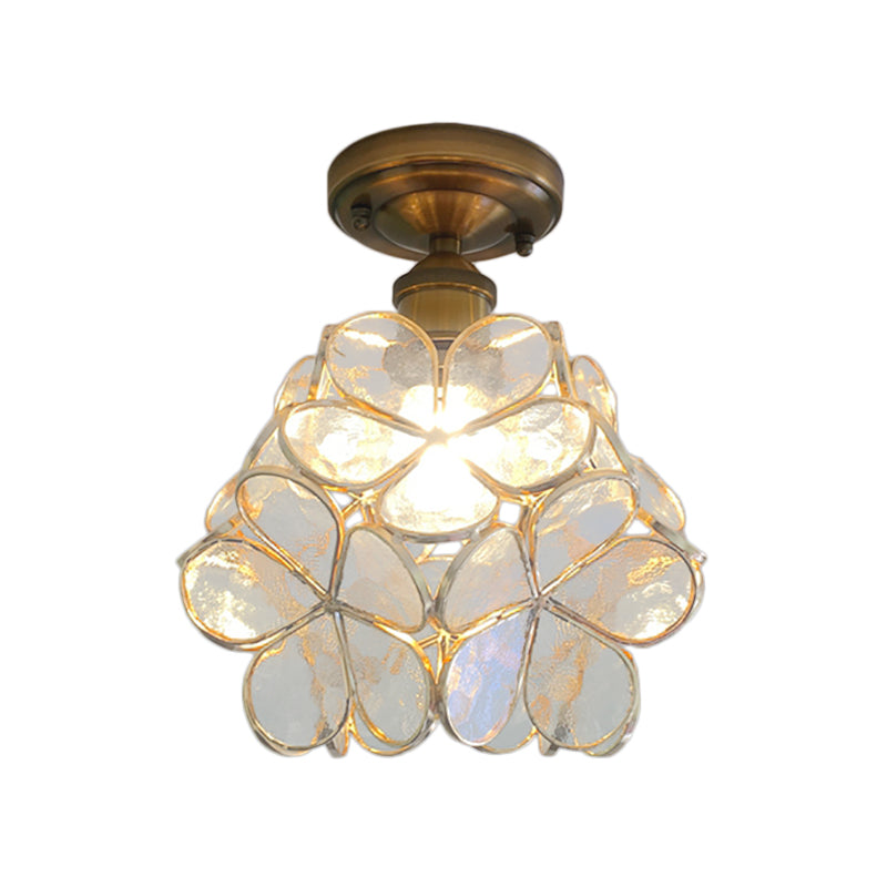 Plafonnier fleur rétro | PVC coloré vintage, 21 cm