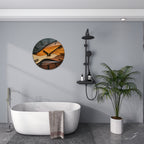 Horloge murale ronde 30 cm | Effet bois nordique