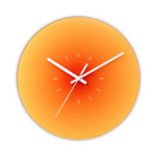 Horloge murale Sunset | Verre trempé dégradé, Ø 30 cm