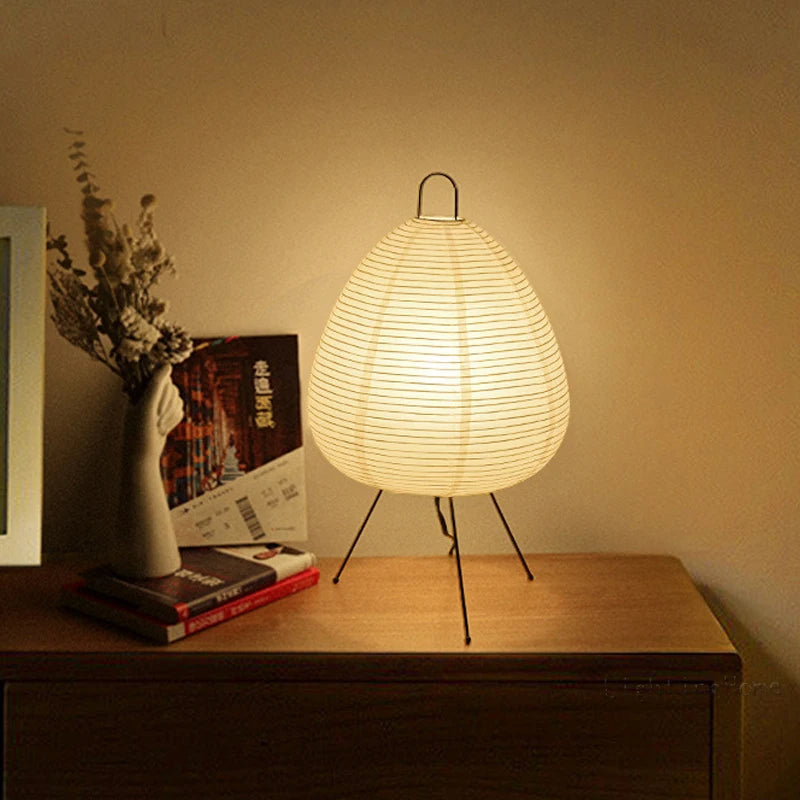 Lampe à poser en papier de riz | Style japonais zen