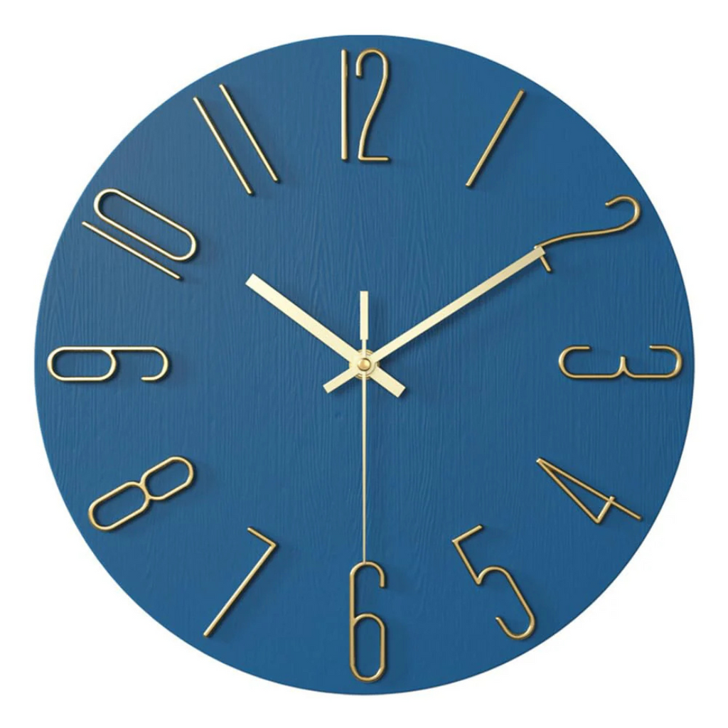 Horloge murale Noble | Minimaliste dorée, Ø 30 cm