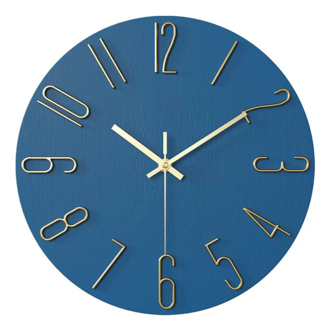 Horloge murale Noble | Minimaliste dorée, Ø 30 cm
