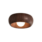 Plafonnier Albanora | LED en bois, Ø 30 cm minimaliste