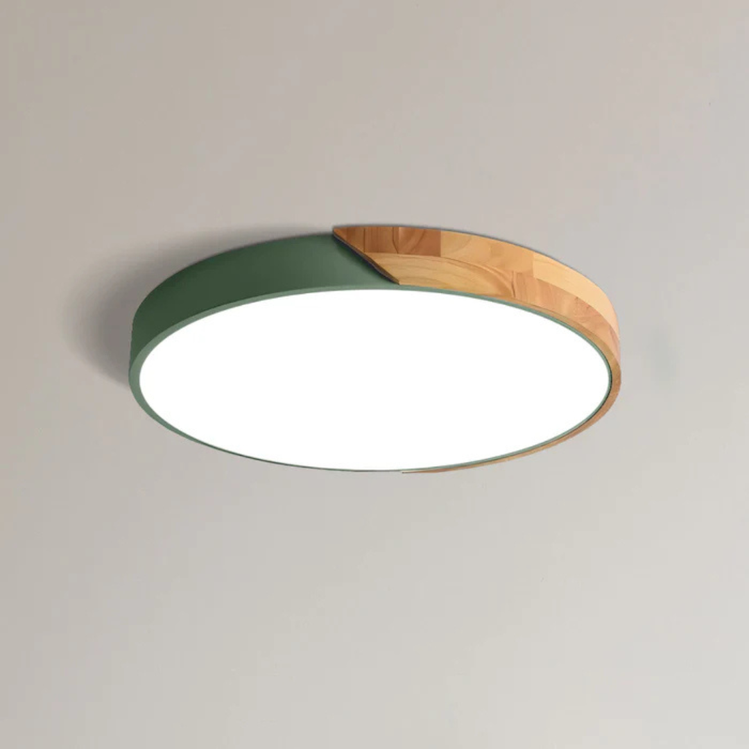 Plafonnier LED nordique en bois | 3 tailles, 6 coloris