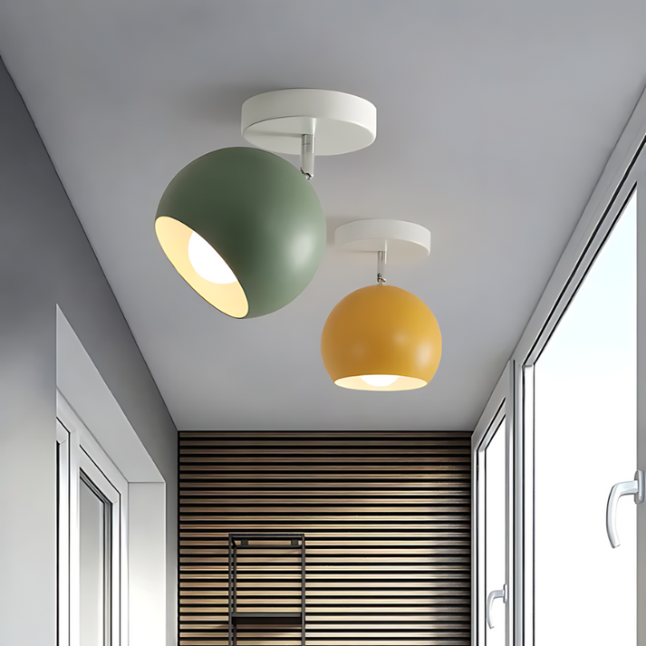 Plafonnier nordique Macaron | Aluminium rond, 5 coloris