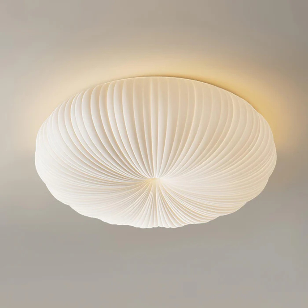 Plafonnier Olara | LED intégrée, abat-jour plissé Ø45 ou Ø55