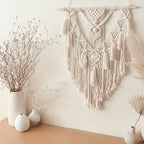 Tenture murale en macramé | Bohème, 70 × 45 cm