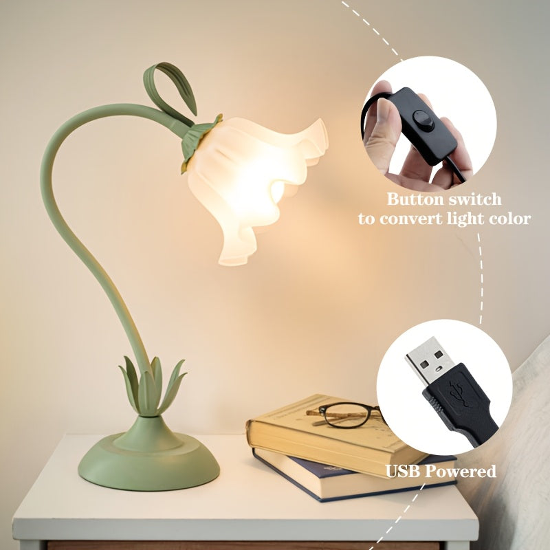 Lampe à poser Fleur | Alimentation USB, H 50 cm