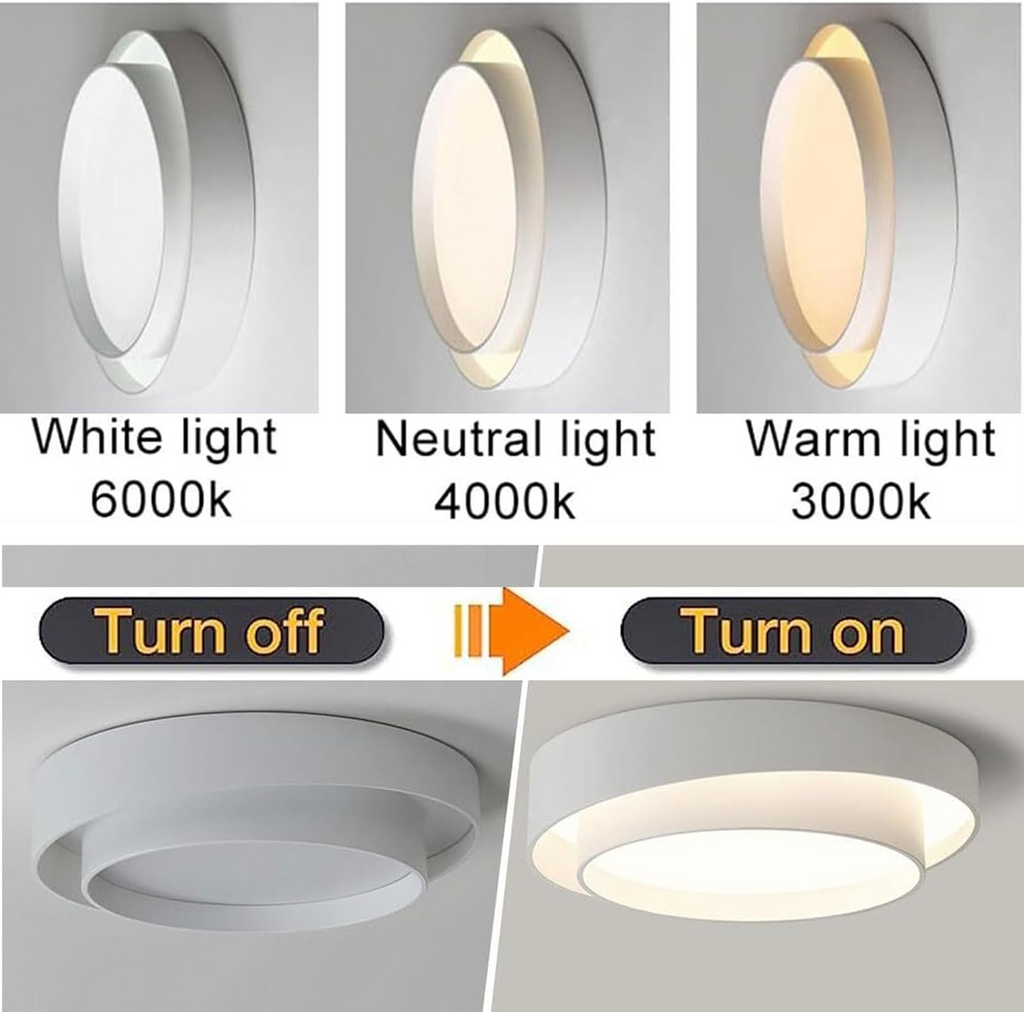 Plafonnier LED rond nordique | Ø 40, 50 ou 60 cm