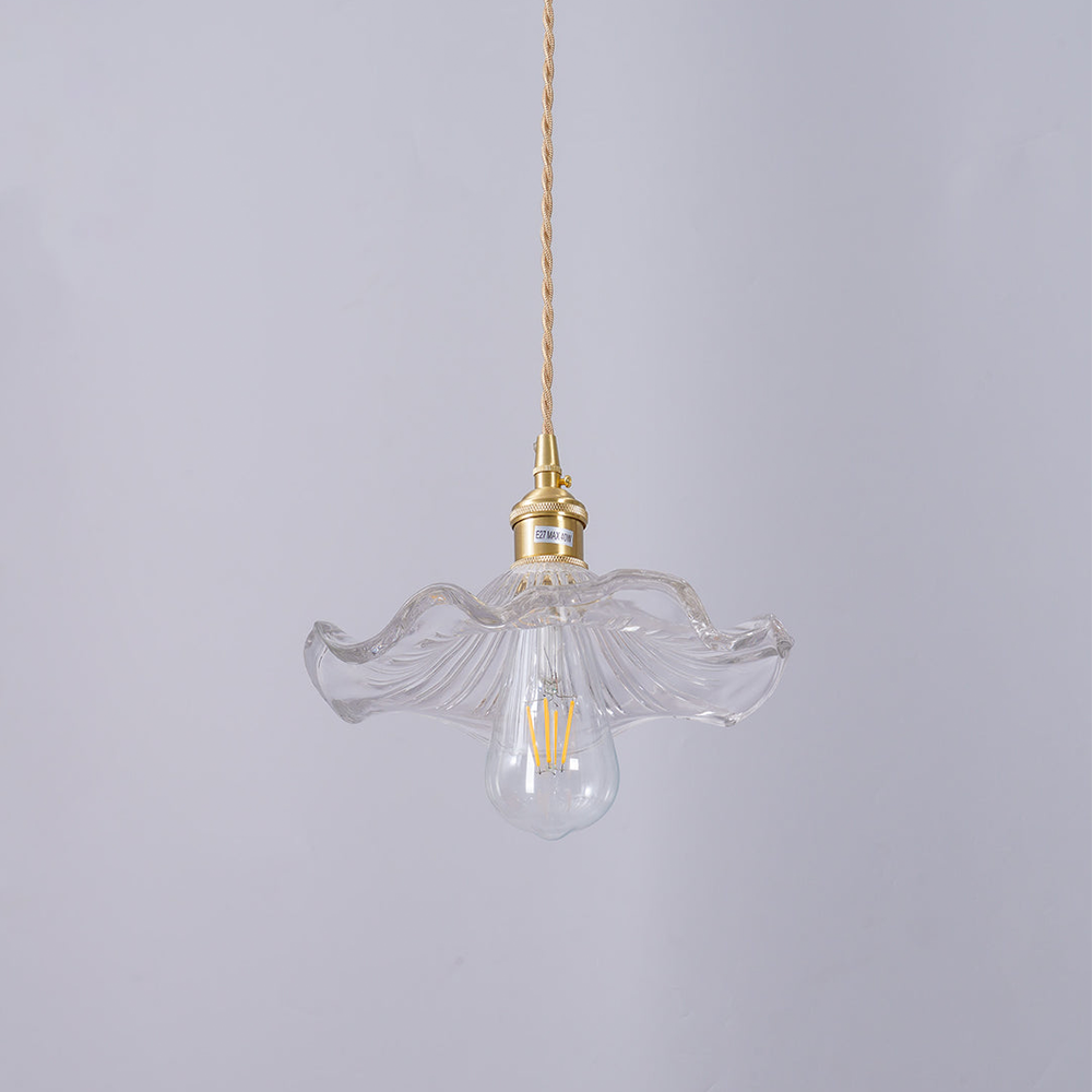 Suspension en verre fleur | Abat-jour Ø25 cm, 3 coloris