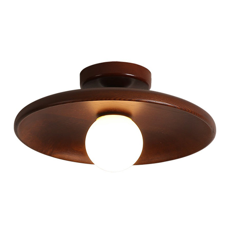 Plafonnier en bois | Semi-encastré minimaliste 28 cm