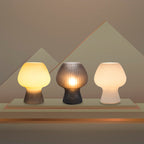 Lampe de chevet champignon | Verre nervuré vintage