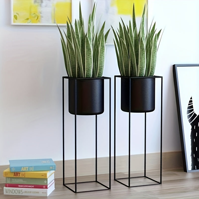 Support à plantes en métal noir | 40 ou 60 cm de hauteur