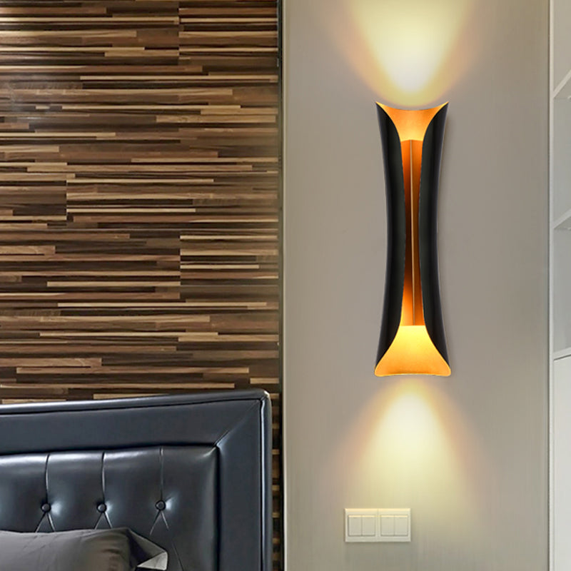 Applique murale Curl | Métal noir, 33 à 76 cm