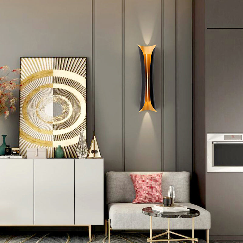 Applique murale Curl | Métal noir, 33 à 76 cm