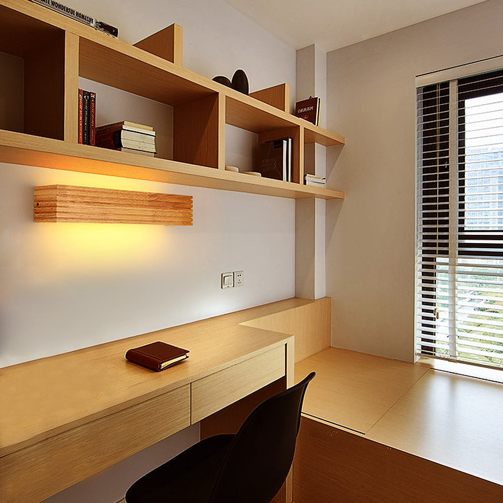 Applique murale LED en bois | Minimaliste, 35 ou 45 cm