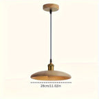 Suspension nordique en bois massif | Abat-jour Ø 28 cm