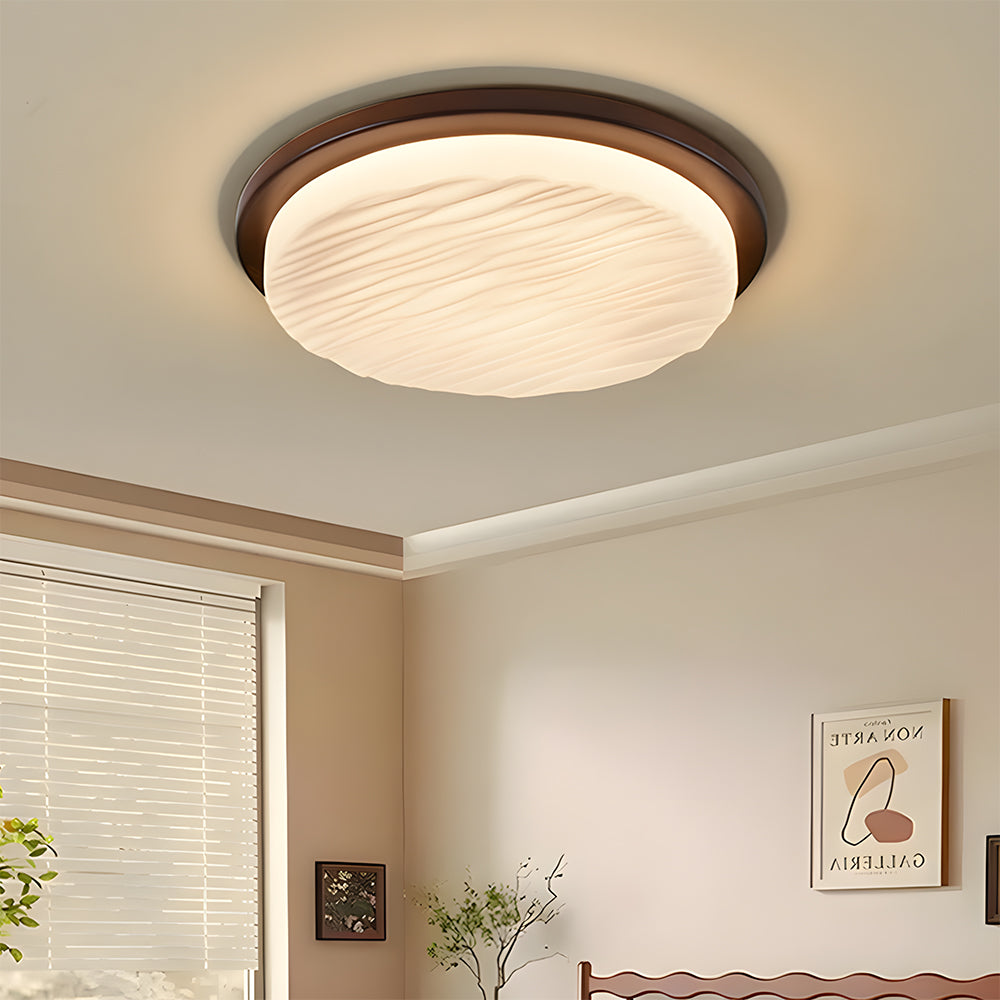 Plafonnier LED Art déco | Verre sculpté, Ø30 à Ø53 cm