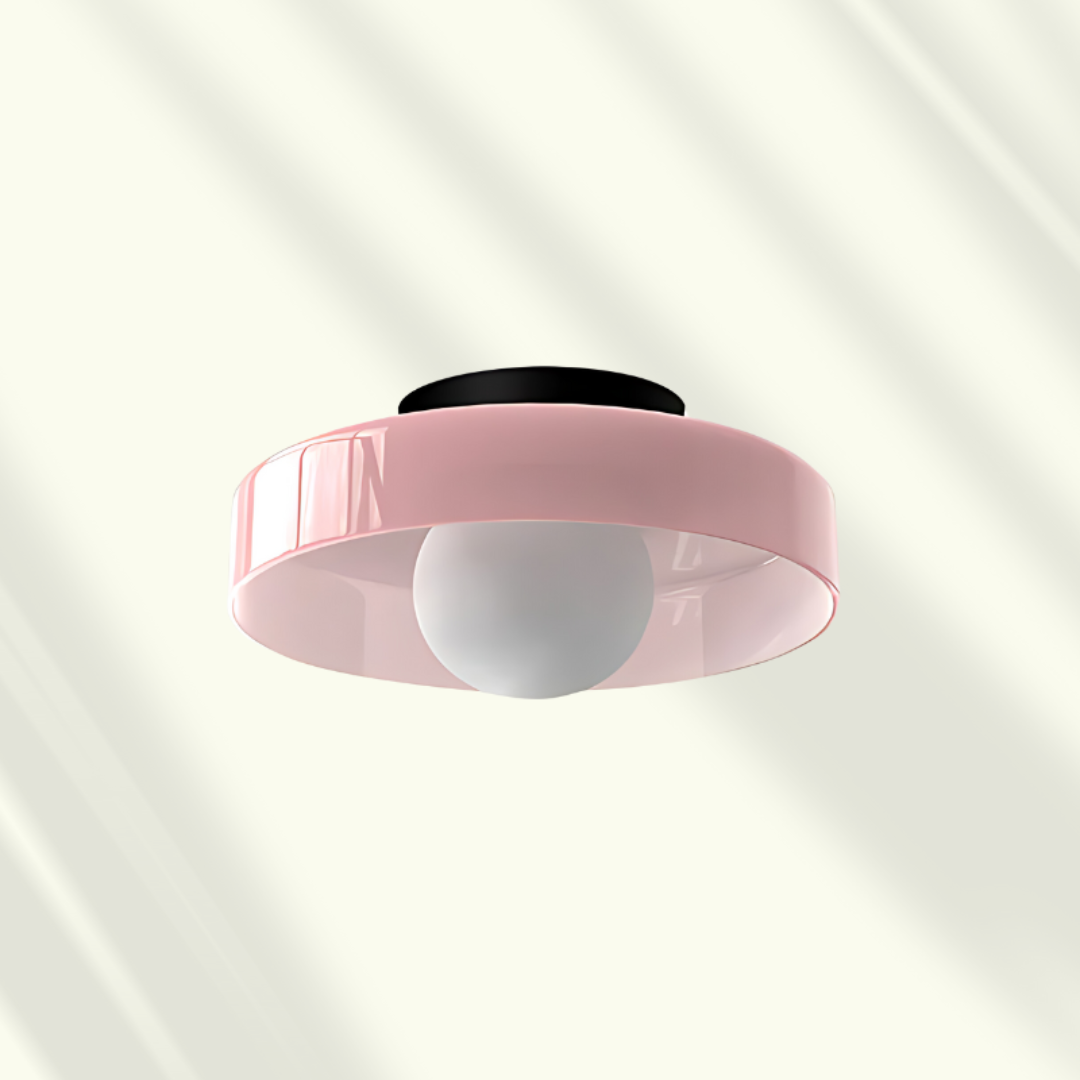 Plafonnier LED Veyro | Verre Ø25 cm, 6 coloris