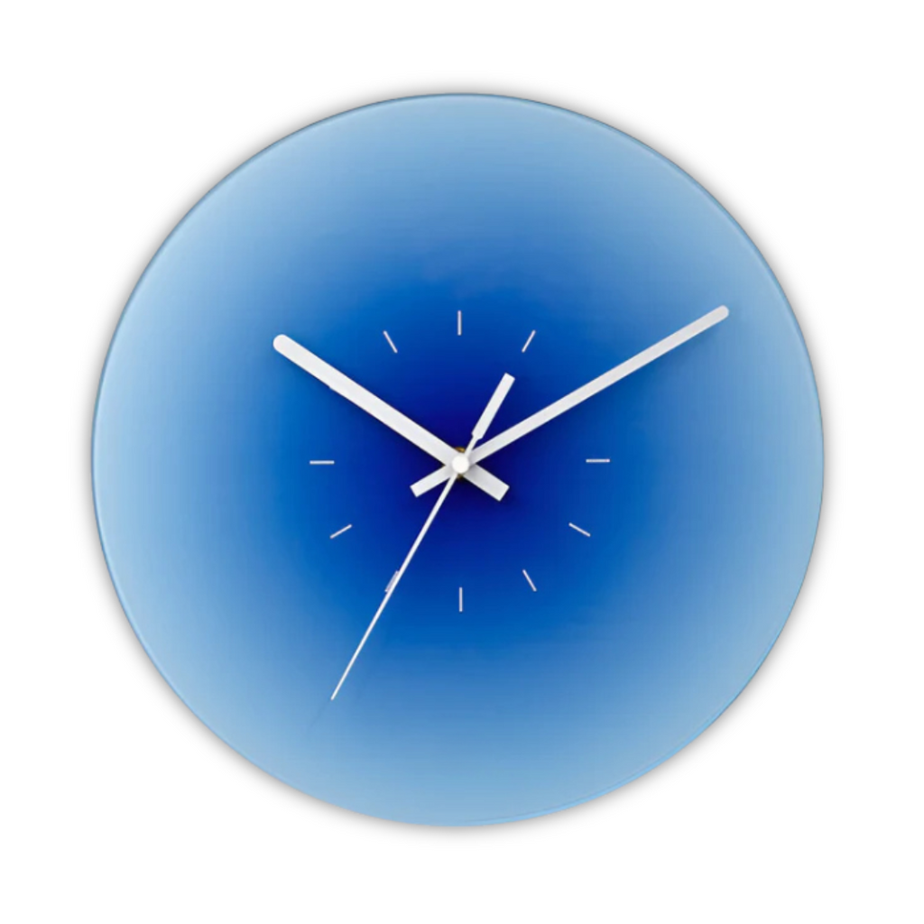 Horloge murale Sunset | Verre trempé dégradé, Ø 30 cm