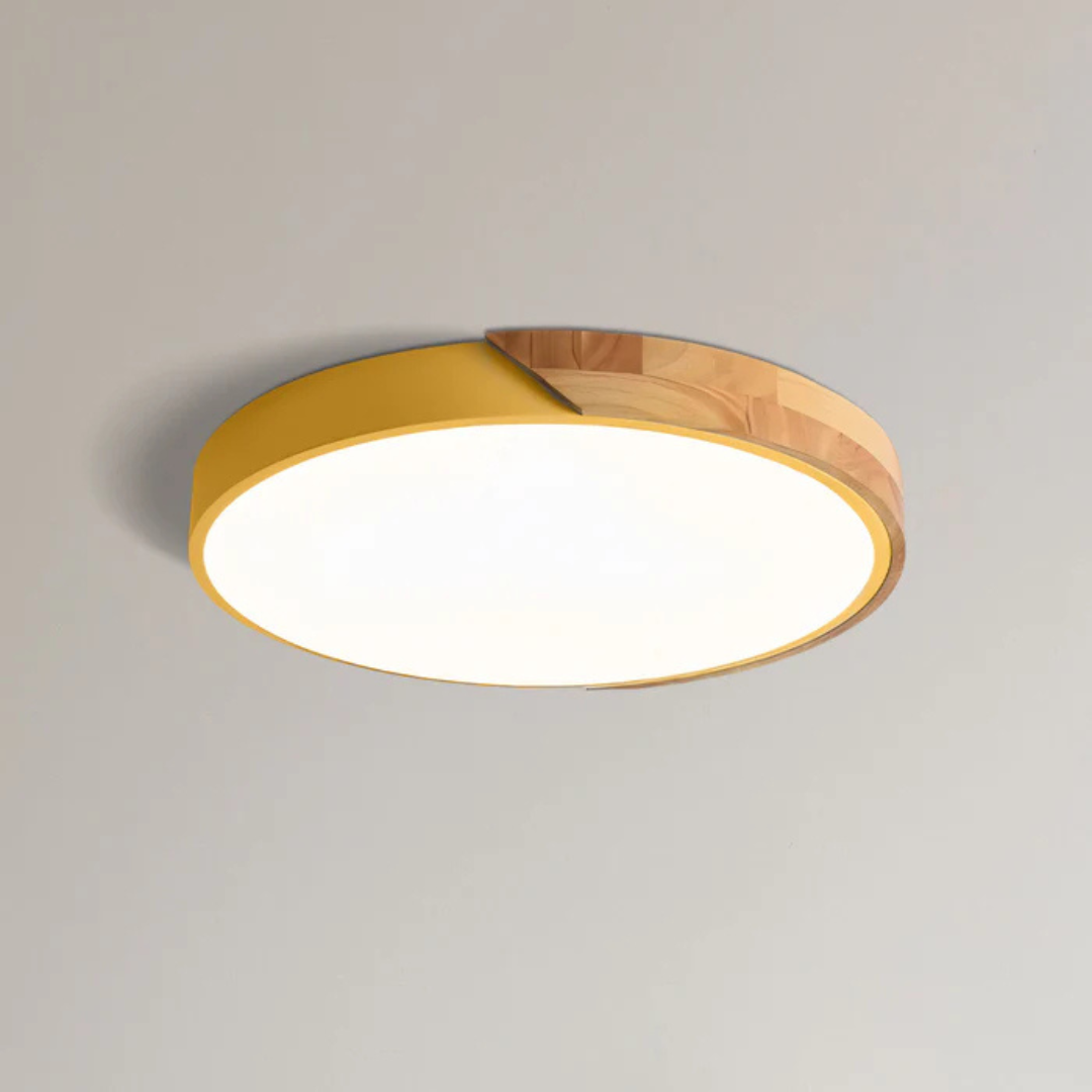 Plafonnier LED nordique en bois | 3 tailles, 6 coloris