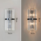 Applique murale en cristal | Acier inoxydable, 2 tailles