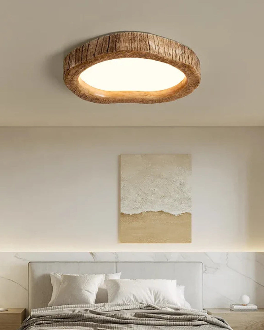 Plafonnier Le Halo Bois | LED effet bois, 3 tailles