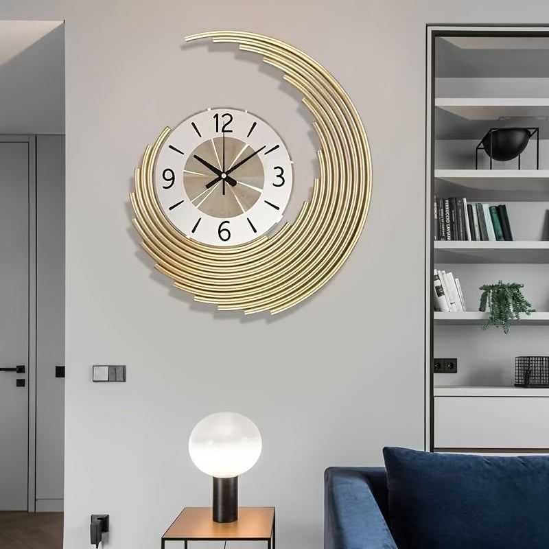 Horloge murale 3D en métal | Quartz silencieux, 2 tailles