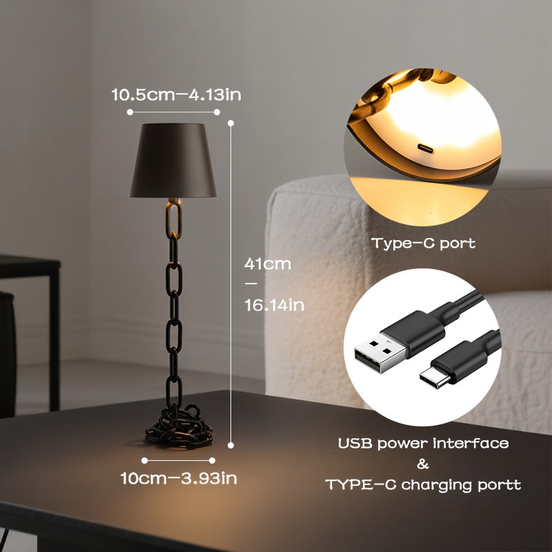 Lampe à poser Maillons | LED tactile rechargeable sans fil