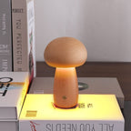 Veilleuse champignon Portobello | Bois naturel rechargeable