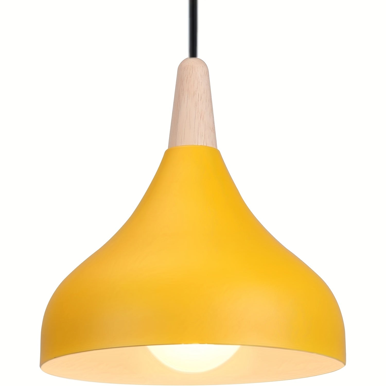 Suspension Goutte moderne | Métal et bois, 9 coloris
