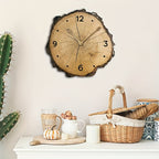 Horloge murale rondin de bois | Bois naturel, Ø 30 cm