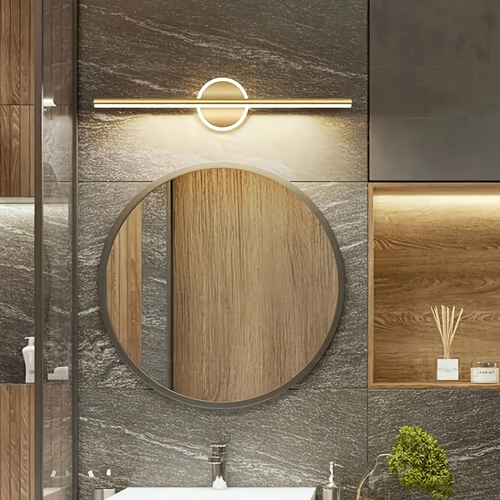 Applique LED pour miroir 60 cm | Barre linéaire noire ou dorée